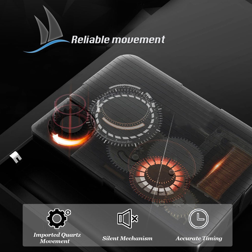 Pendulum Wall Clock, Size 9", Solid Wood, Battery Operated, Retro Vintage Clock - W205AX14